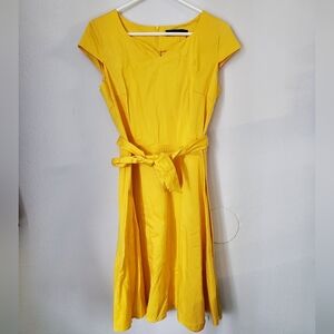 Elegant Yellow Women's Dress